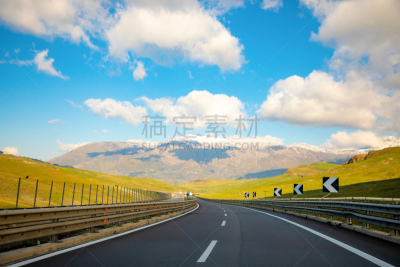 公路,意大利,地形,西西里,山,看风景,岛,旅途,沥青,云景