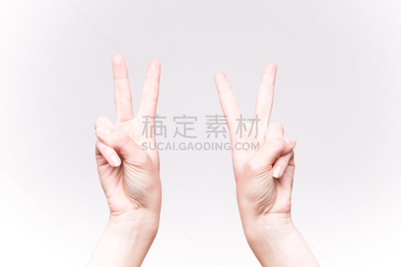 手,白色背景,v sign,分离着色,数字2,青少年,四肢,自由,想法,青年人