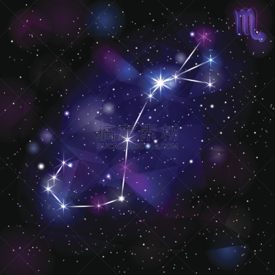 天蝎座,星座,三角形,背景,天空,未来,星系,纹理效果,夜晚,无人