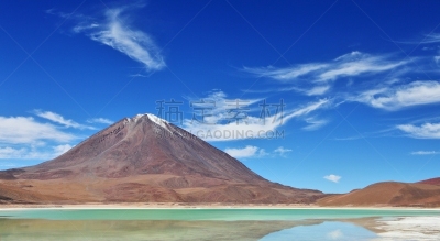 火山,利坎卡武尔火山,拉格那沃德湖,南美,天空,水平画幅,高视角,山,无人,火山地形