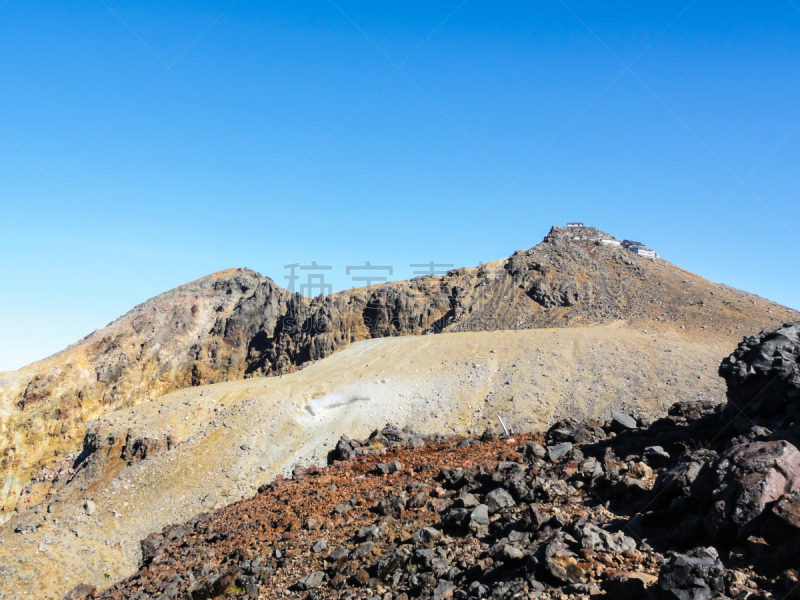 山,火山,布希曼族,在上面,羽毛,天空,休闲活动,水平画幅,长野县,无人