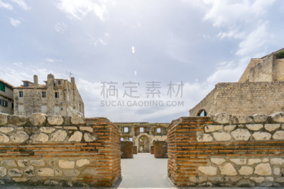 大门,长方形会堂,水平画幅,无人,古老的,古城,要塞,巴尔干,钟楼,远古的