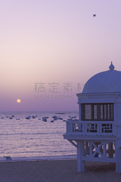 加的斯,大西洋,西班牙,帕雅-德拉卡勒塔,南冰洋,避暑圣地,垂直画幅,水,天空,沙子