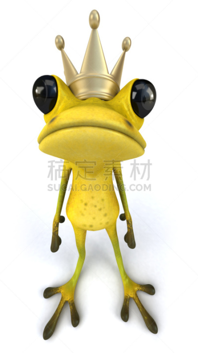 青蛙,青蛙王子,王子,自然,垂直画幅,野生动物,形状,绿色,绘画插图,王冠