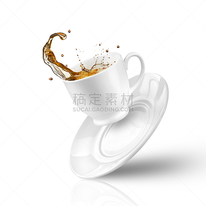 茶,杯,白色,分离着色,饮料,背景分离,咖啡杯,茶碟,饮用水,影棚拍摄