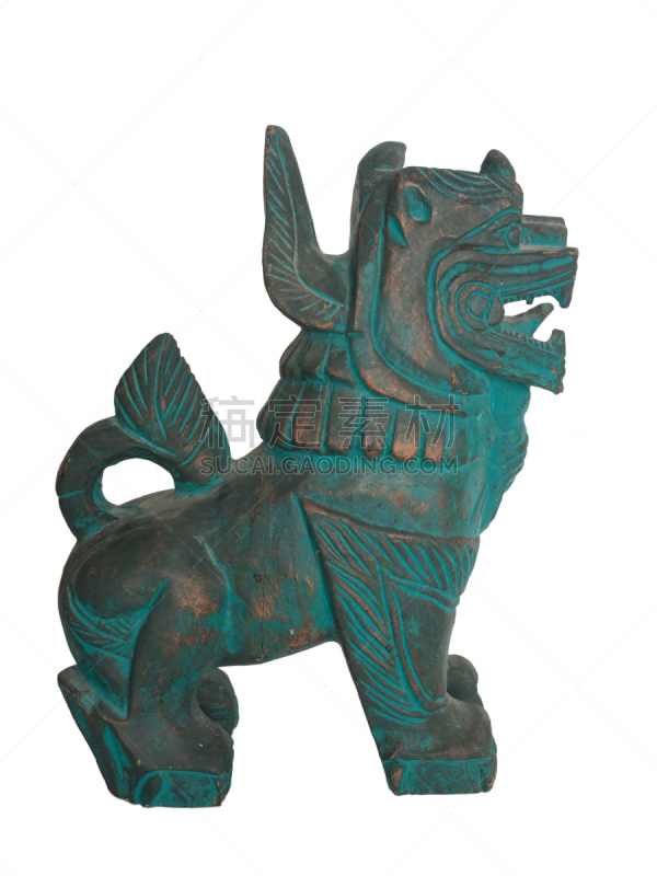 中国龙,华丽的,白色背景,符号,垂直画幅,东亚人,动物,中国,绿松石色,中国人