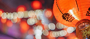 春节,灯笼,新的,夜晚,旅行者,马来西亚,悬挂的,光,街道