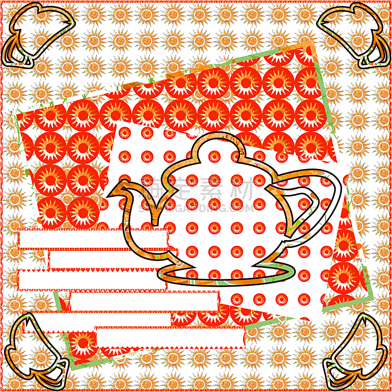 请柬,下午茶,贺卡,自然美,式样,标签,方形画幅,红色,热,剪贴本