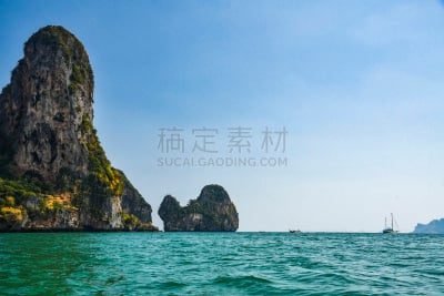 泰国,莱雷海滩,亚洲,帆,东南亚,图像,海洋,船,有帆船,无人