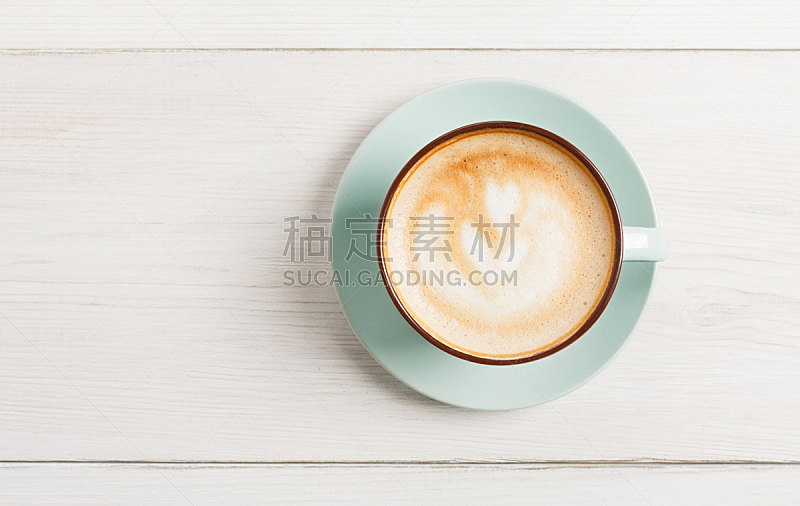 卡布奇诺咖啡,在上面,木制,背景,白色,风景,咖啡杯,泡沫饮料,泡沫艺术,咖啡