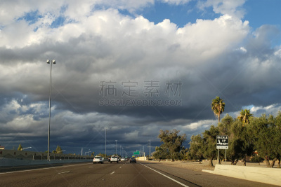 暴风雨,冬天,沥青,车轮,汽车,交通,灰色,环境,云,美国州际公路