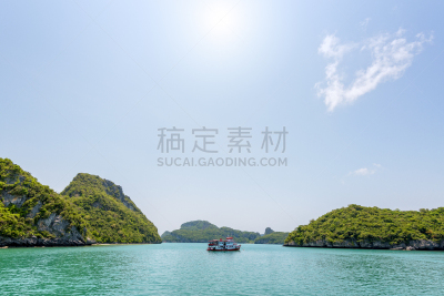 船,海洋,固定的,水,天空,美