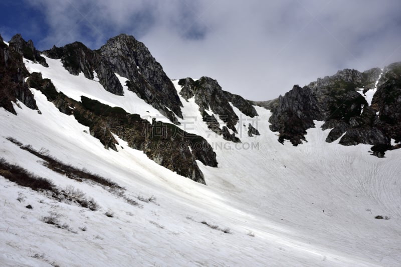 日本阿尔卑斯山脉,山,卷着的,水平画幅,雪,长野县,无人,长野县驹根市,户外,风景