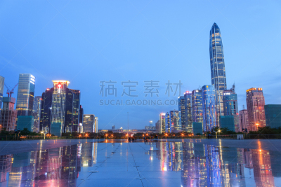 深圳,建筑外部,方形画幅,横截面,深圳京基100,双叶区,直升机停机坪,绿色建筑,新古典派,广东省