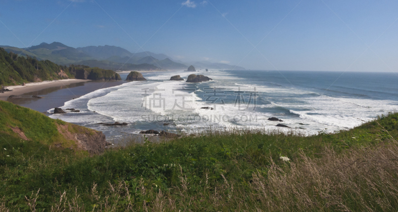 州立公园,看风景,额库拉州立公园,太平洋海岸,卡农海滩,奥勒冈海滨,美国西部,美国,水平画幅,无人