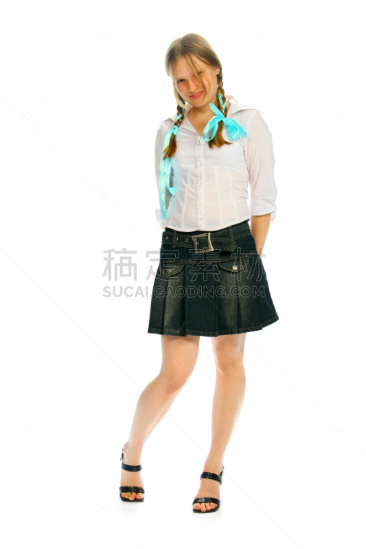 女孩,发辫,cy young,船首,垂直画幅,青少年,长发,头发,青年人,白色