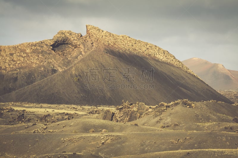 timanfaya national park,金丝雀,兰萨罗特岛,岛,国家公园,火山喷口,水平画幅,大西洋,大西洋群岛,泥土