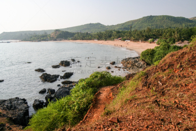 印度,海滩,卡纳塔克邦,奥修符号,自然,水,天空,美,水平画幅,地形