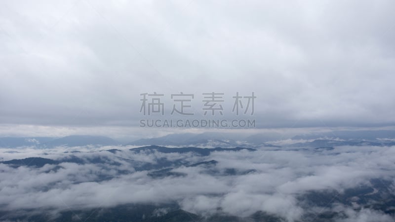 山,雾,地形,宏伟,色彩鲜艳,黑云压城,定格动画,天空,水平画幅,无人