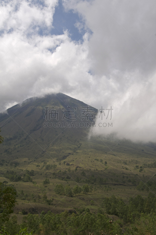 克里穆图火山,火山,印度尼西亚,弗洛雷斯,柯谷,弗罗里斯岛,自然,垂直画幅,无人,蓝色