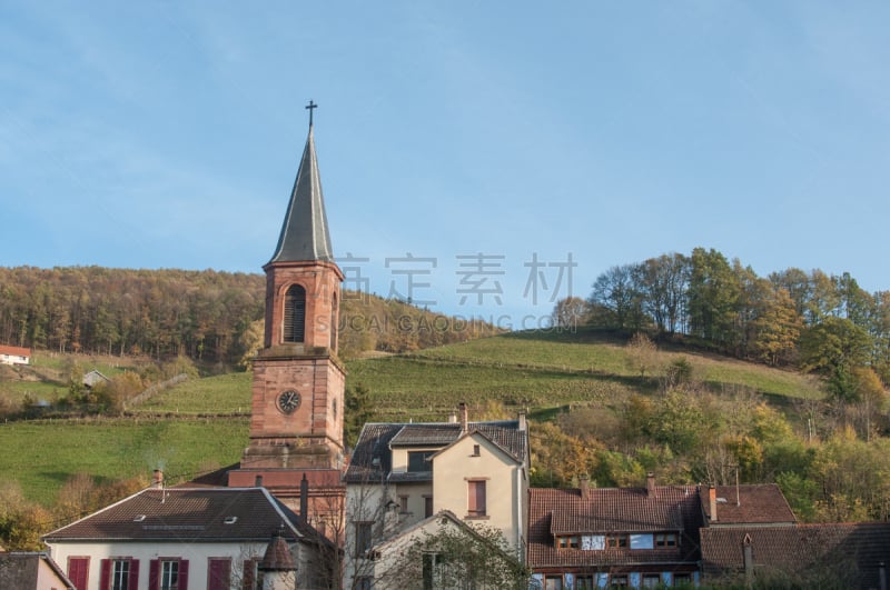 panorama of the alsatian village - St Marie aux mines