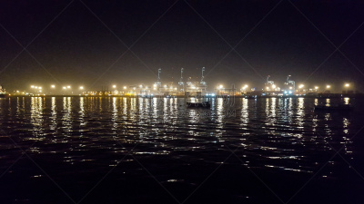 卡拉奇,海港,水,夜晚,船,商务,商用码头,全球通讯,黄昏