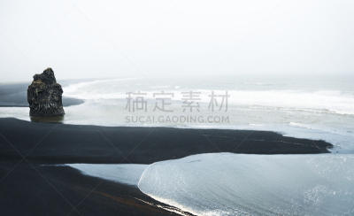 冰岛国,海滩,旅途,维克,环境,大西洋,著名景点,海岸线,暴风雨,波浪