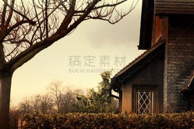 雄鹿,伦敦,山,小木屋,纪念碑,公园,水平画幅,纹理效果,无人,古老的