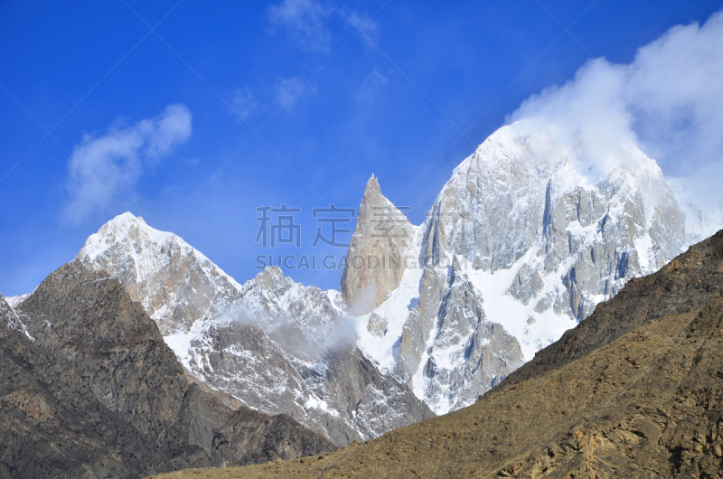 女人,巴基斯坦,手指,喀喇昆仑山,褐色,水平画幅,秋天,雪,公路,探险