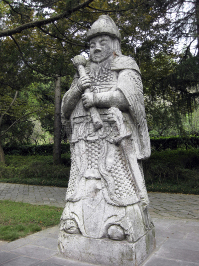 南京,雕像,明朝风格,坟墓,明十三陵,神道,武士服,花园路,陵墓,垂直画幅