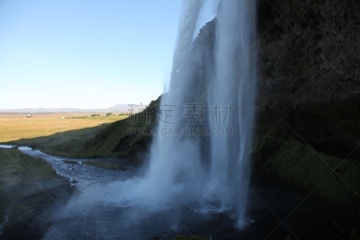 冰岛东南部,seljalandsfoss waterfall,树林瀑布,黄金瀑布,雷克雅未克,水,旅游目的地,水平画幅,瀑布,无人