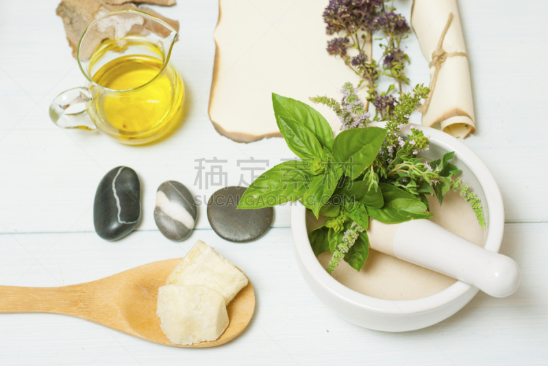 香料,草本,替代疗法,辅导讲座,水平画幅,无人,配方,spa美容,木匙,研磨器