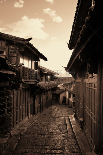 街道,古老的,丽江,云南省,垂直画幅,建筑,无人,特写,都市风景,亚洲