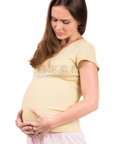 女人,痛苦,羊毛帽,垂直画幅,棕色头发,肌肉收缩作用,腹腔,人,拿着,悲哀