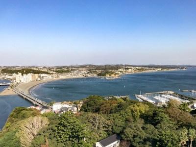 风景,自然,太空,水平画幅,无人,海港,蓝色,日本,夏天,藤泽市