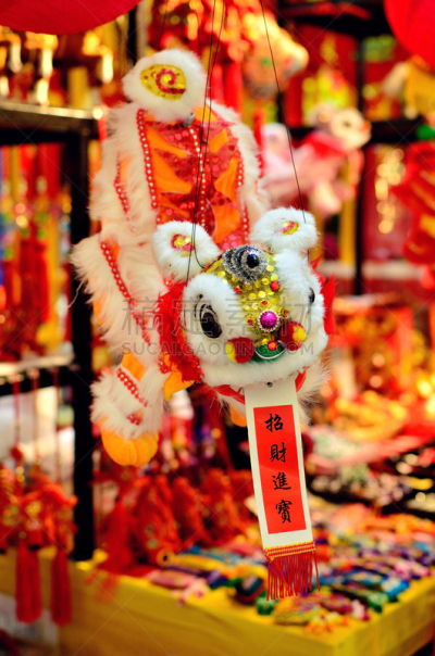 狮子舞蹈,传统,狂欢节,春节,美术工艺,玩具,传统节日,旅游嘉年华,中国,悬挂的