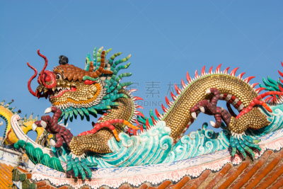 龙,雕像,素攀武里府,古董,水平画幅,无人,纪念品,古老的,户外,大门