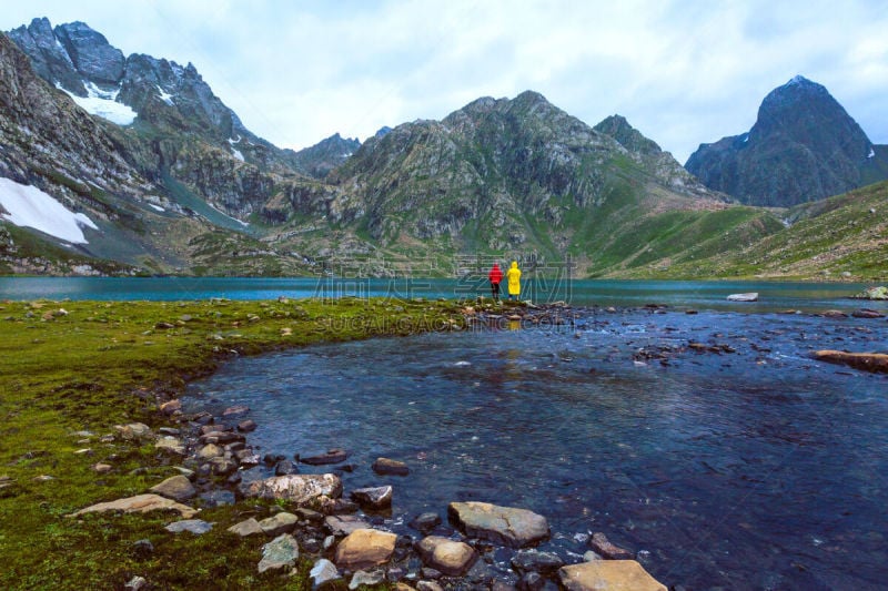 雪,喜马拉雅山脉,查谟和克什米尔,湖,友谊,山,自然,冰河,徒步旅行,钓鱼