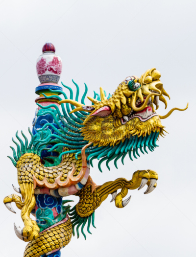 龙,金色,chinese temple dog,垂直画幅,美,艺术,手艺,装饰物,亚洲,美术工艺