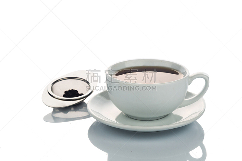 茶碟,清新,漏勺,杯,茶,热,褐色,水平画幅,无人,饮料