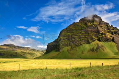 夏天,冰岛国,地形,seljalandsfoss waterfall,自然,悬崖,水平画幅,无人,欧洲,户外