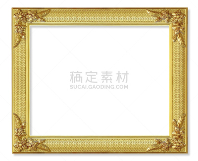 古董,边框,黄金,白色背景,水平画幅,纹理效果,形状,无人,古老的,古典式