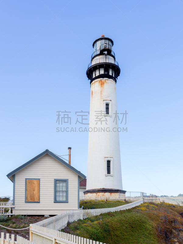 鸽子点灯塔,垂直画幅,美国,灯笼,湾区,蓝色,太平洋海岸,建筑外部,户外,灯塔楼