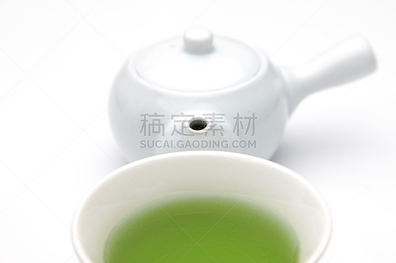 绿茶,茶壶,水平画幅,绿色,无人,茶杯,摄影