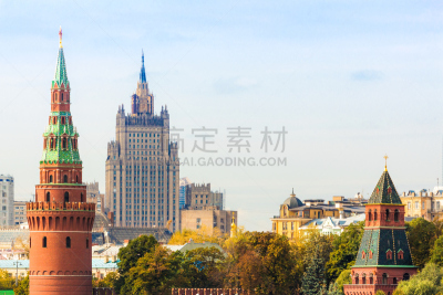 克里姆林宫,莫斯科,塔,中间,斯大林式建筑,前苏联,纪念碑,天空,外立面,水平画幅