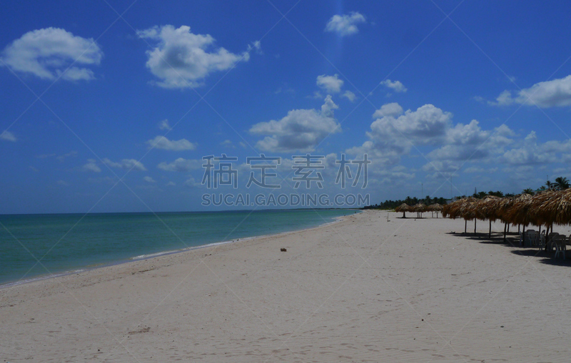 海洋,海滩,墨西哥,西沙尔龙舌兰,全景,草棚,海滩小屋,南美,水,天空