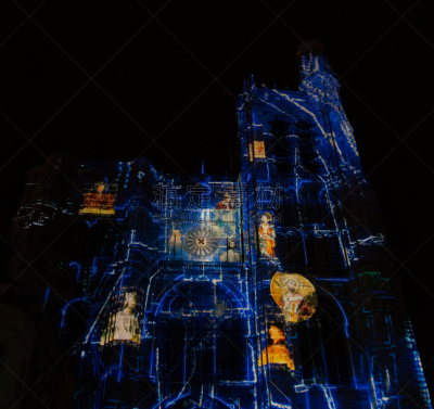 Cathédrale de Sens illuminée