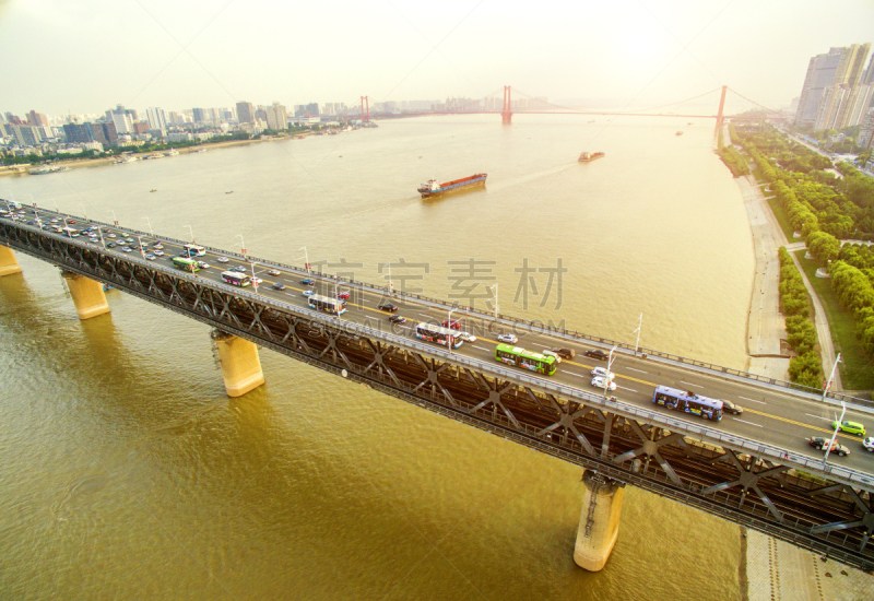 河流,桥,湖北省,长江,铁路桥,水,天空,水平画幅,无人,当地著名景点