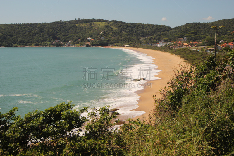 海滩,巴西,圣卡塔琳娜,太阳,水,天空,美,公园,水平画幅,山