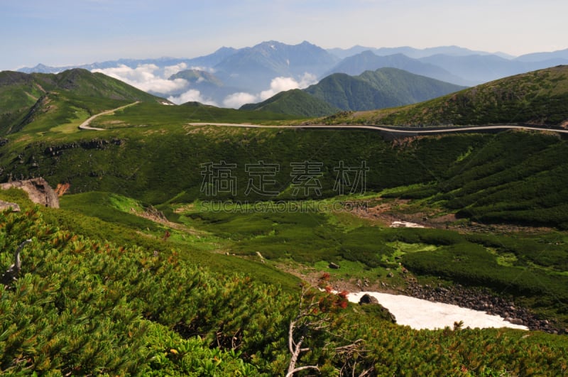 日本阿尔卑斯山脉,伆霸,自然,天空,里山,非都市风光,水平画幅,雪,无人,蓝色